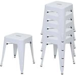 HOCKER METALL Reinwei&szlig; 6er-Set