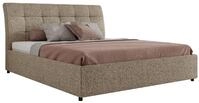 POLSTERBETT GALA CLASSIC 180/200 - Dunkelbeige Strukture - Schaum-Matratze