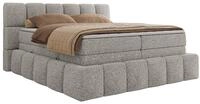 BOXSPRINGBETT NIRA KING 160/200 Hellgrau Strukture - H3