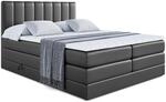 BOXSPRINGBETT OTTA KING - 120x200 - H3/H4 - Schwarz Hochglanz