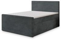 BOXBETT NOLEN 180x200 cm mit Matratze und Topper - Grau