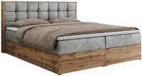 BOXBETT ALBERO 1 - 200/200 Hellgrau Velvet - H4