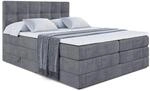 BOXSPRINGBETT MARCE KING - 160x200 - H3/H4 - Dunkelgrau