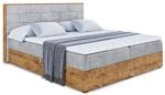 BOXBETT mit Matratze H3 und Lattenrost - LOLLI8 - 200x200 - Hellgrau