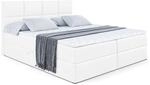 BOXBETT mit Matratze H3 und Lattenrost - ARDENI - 200x200 cm Wei&szlig; Hochglanz