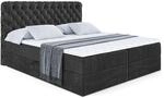 BOXBETT mit Matratze H3 und Lattenrost - BOXI8 - 200x200 cm Schwarz