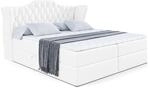 BOXBETT mit Matratze H4 und Lattenrost - VILA - 140x200 cm - H4 - Wei&szlig; Hochglanz