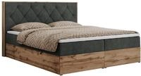 BOXBETT VENETO 200/200 Dunkelgrau Struktur - H3