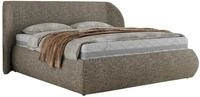 POLSTERBETT CAELA CLASSIC 180/200 - Grau Strukture - Schaum-Matratze