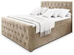 BOXBETT FONDI 140x200 cm mit Matratze und Topper - Beige