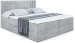 BOXBETT mit Matratze H3 und Lattenrost - IDRIKO - 180x200 cm Hellgrau