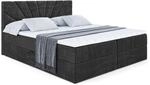 BOXBETT mit Matratze H4 und Lattenrost - MILTIO - 200x200 cm - H4 - Schwarz