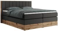 BOXSPRINGBETT BELLISSIMO KING 140/200 Dunkelgrau Kunstleder - H3