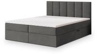 BOXBETT MERIL 180x200 cm mit Matratze und Topper - Grau