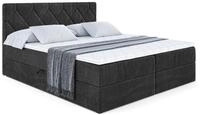 BOXBETT mit Matratze H4 und Lattenrost - CATOR - 200 x 200 - Schwarz
