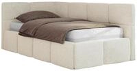 JUGENDBETT ARVO 90/200 - Creme Strukture - Multipocket-Matratze - Links Seite
