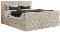 BOXSPRINGBETT MIREN KING DUO 200/200 Beige Velvet - H3