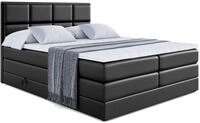 BOXSPRINGBETT NOVA KING - 160 x 200 - H3/H4 - Schwarz Hochglanz