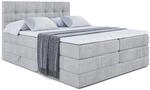 BOXSPRINGBETT BERO KING - 180x200 - H3/H4 - Hellgrau