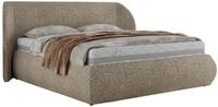 POLSTERBETT CAELA CLASSIC 200/200 - Dunkelbeige Strukture - ohne Matratze