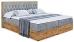 BOXBETT mit Matratze H3 und Lattenrost - LOLLI5 - 200x200 - Grau