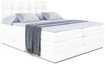 BOXSPRINGBETT MARCE KING - 140x200 - H3/H4 - Wei&szlig; Hochglanz