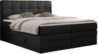 BOXSPRINGBETT LUKA KING 160/200 Schwarz Kunstleder - H3