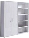 Aktenschrank Office Edition Sw Set 1 hoch Grau/Wei&szlig;
