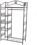 METALL-GARDEROBE OHNE VORHANG Schwarz