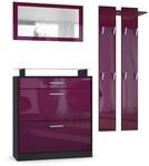 GARDEROBE Loret Front in Brombeer Hochglanz