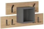 Wandgarderobe Lumina ca. 68x32x13 cm Eiche/Anthr.