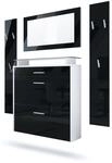 GARDEROBE Malea Front in Schwarz Hochglanz