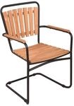 Gartenstuhl Covina Teak/Schwarz stapelbar