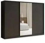 SCHWEBET&Uuml;RENSCHRANK TARI 235/205/58 cm 3-t&uuml;rig mit Spiegel und Schubladen...