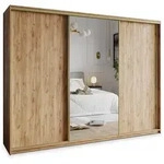 SCHWEBET&Uuml;RENSCHRANK TAVI 250/205/60 cm 3-t&uuml;rig mit Spiegel und Schubladen...