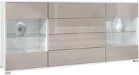 SIDEBOARD Bari Sandgrau Hochglanz