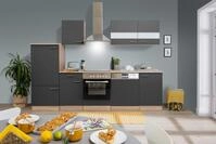 K&uuml;chenleerblock LBKB280ESG Grau/Eiche ca. 280 cm