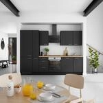 K&uuml;chenleerblock Touch High o. Ger&auml;te Schwarz