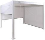 PERGOLA MIT SEITENWAND Wei&szlig;