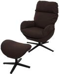 RELAXSESSEL + HOCKER Braun