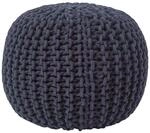 STRICK-POUF schwarz, 40/40/35 cm