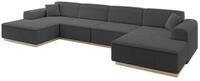 WOHNLANDSCHAFT IREA-U2 - 386x165x80 cm Grau