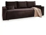 BETTSOFA ALATRI Braun Velours-Stoff mit Schlaffunktion
