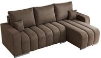 ECKSOFA KIRASSO L Braun Velvet