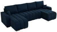 WOHNLANDSCHAFT KIRASSO U Dunkelblau Velvet