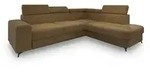 ECKSOFA ALVORO R-S Orange Boucle-Stoff mit Schlaffunktion