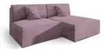 ECKSOFA FIORO M Lila Velours-Stoff mit Schlaffunktion