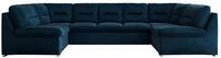 WOHNLANDSCHAFT COMODO U Dunkelblau Velvet