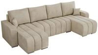 WOHNLANDSCHAFT KIRASSO U Beige Velvet