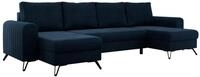 WOHNLANDSCHAFT AXEL U Velvet Dunkelblau